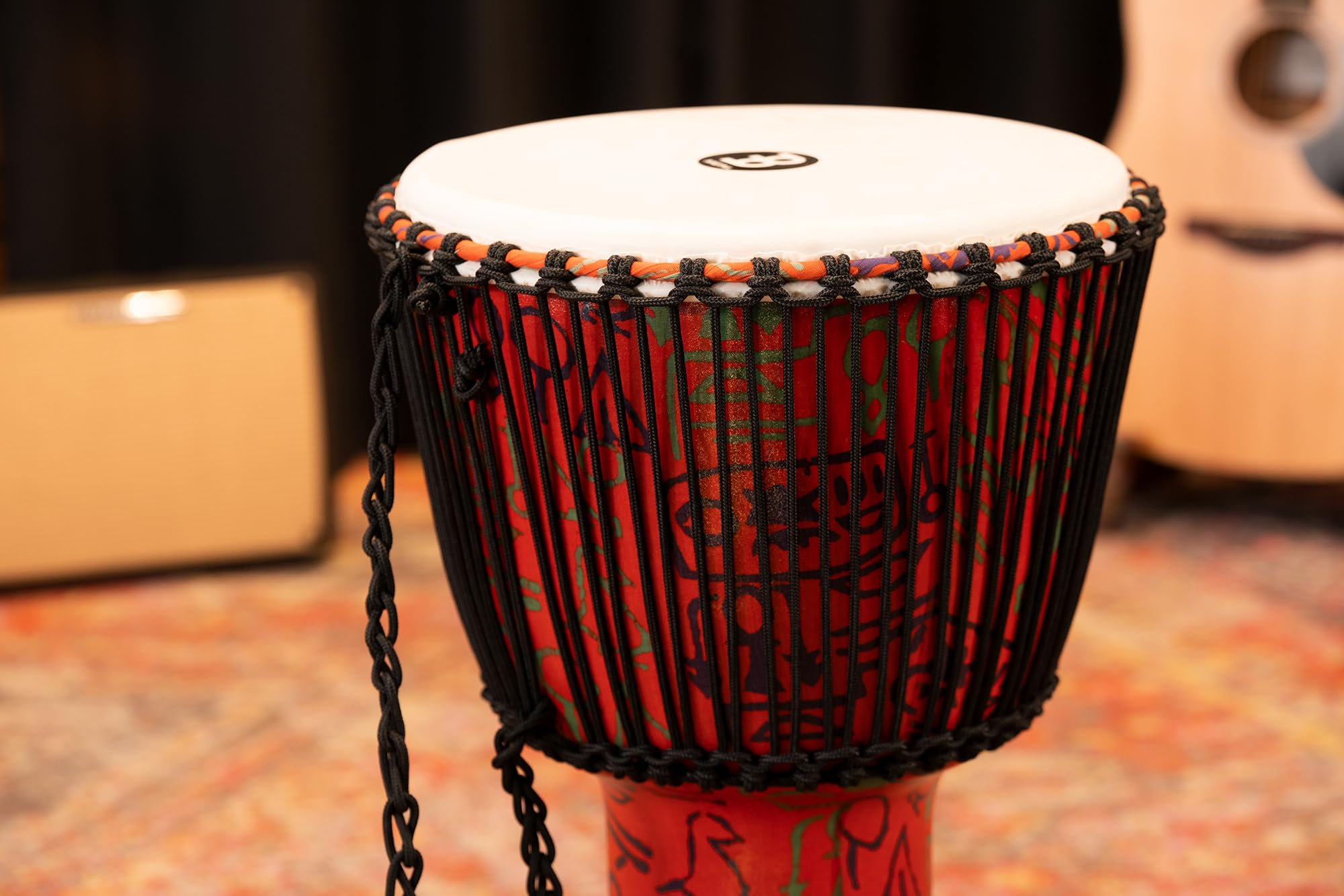 Meinl Percussion Rope Travel Djembe - Sehr große Handtrommel - Mit Nylonseilen - Durchmesser 14 Zoll - Kunststoff, Mehrfarbig (PADJ1-XL-F)