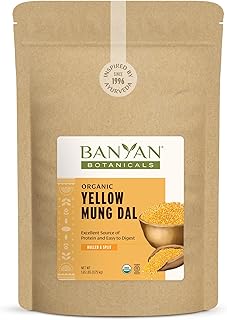 Banyan Botanicals Organic Yellow Mung Dal – Premium Split Mung Beans for...