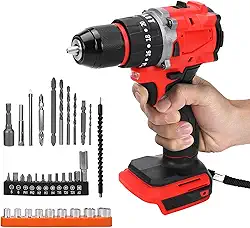 Furadeira De Impacto Sem Fio Para Makita, Bateria 18V Lxt, Conjunto Elétrico Escovas 130 Nm Com Torque 20+3, 2 Velocidades Variáveis, Mandril 10 Mm, Luz Led, 32 Brocas/Parafusadeiras