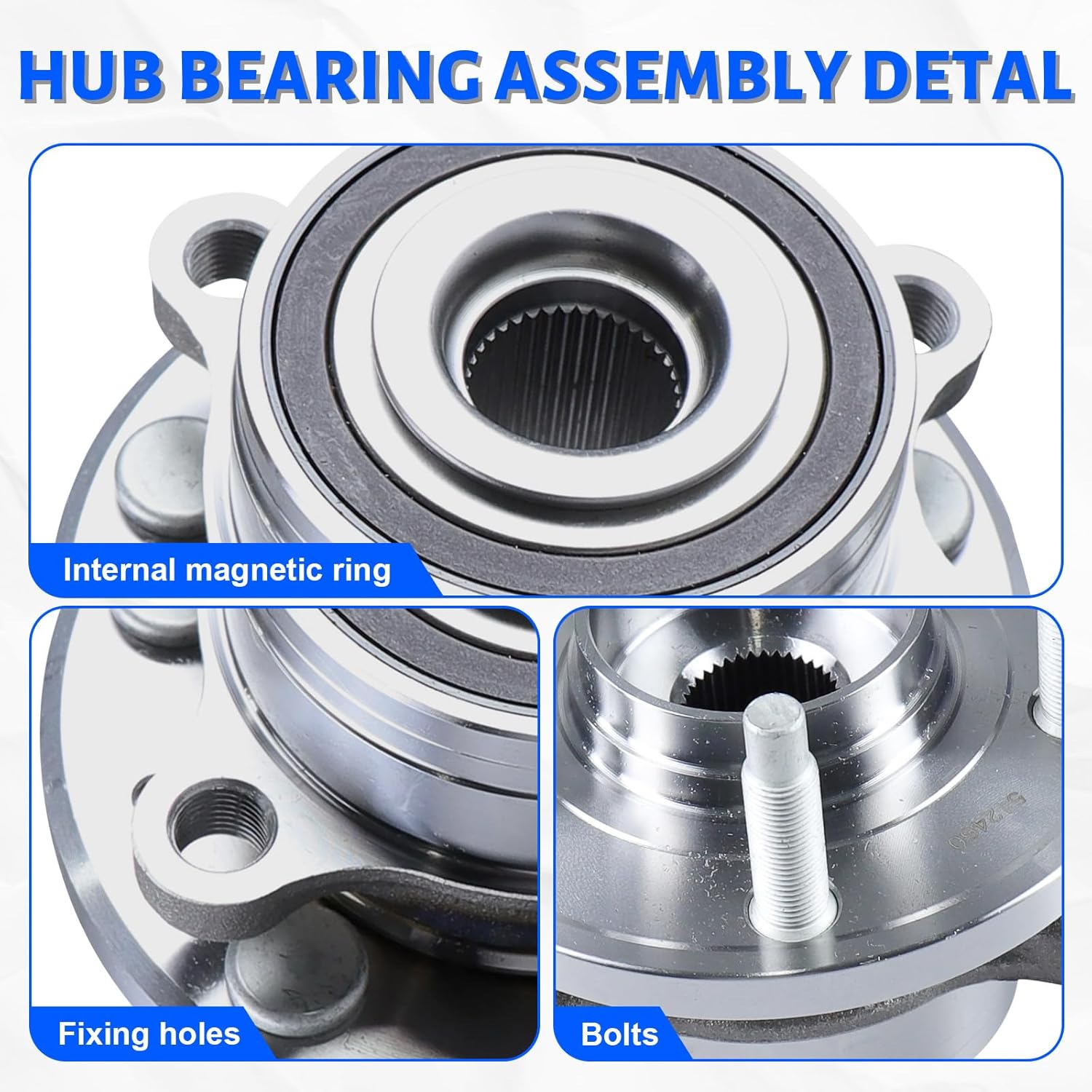 512460 Front or Rear Wheel Bearing Hub Assembly with 5 Lug Compatible with Ford Explorer 2011-2018, Fit for Ford Police Interceptor Utility 2013-2018
