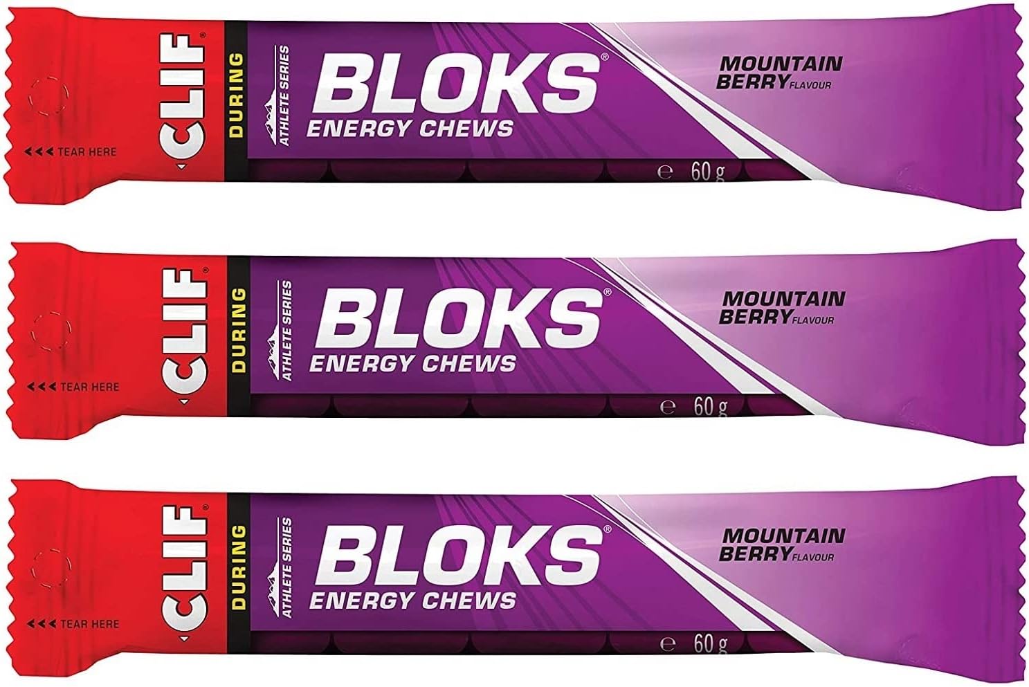 Bloks Energy Chews Mountain Berry - Sports Supplements, 60 g (Mountain Berry- 3 Packs)