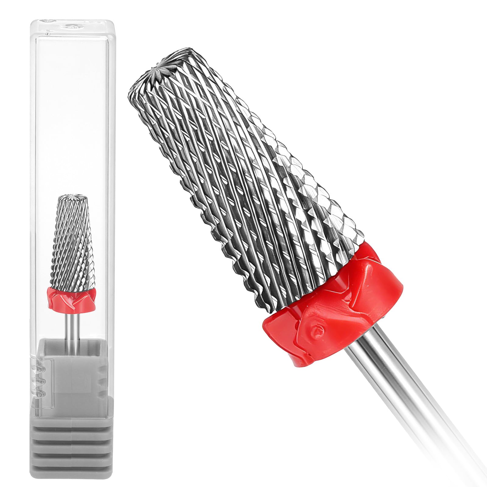 3/32" Brocas para Taladro de Uñas, Acero de Tungsteno 5 en 1 Broca Uñas Cuticulas Suministros Manicura Resistentes y Duraderos para Manicura Pedicura y Esmaltado Gel