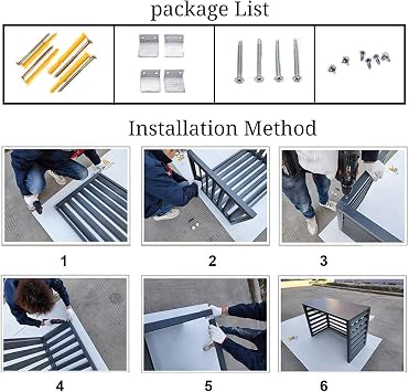 Air Conditioner Covers Outdoor Air Conditioner Privacy Fence Screen Flower Rack Stand for Outside AC Backyard,Brown-A