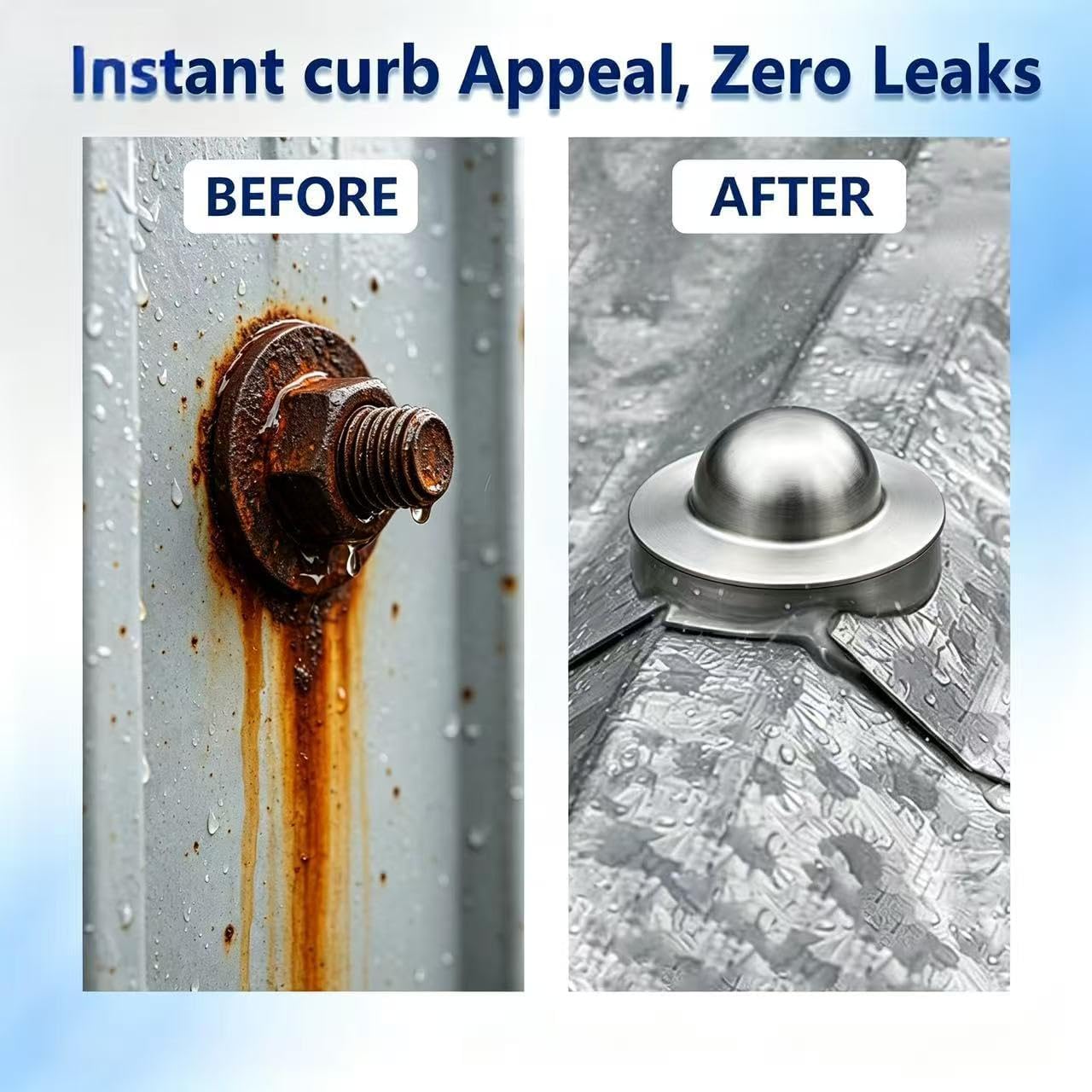 Metal Roof Screw Caps 100 PCS, Stainless Steel Screw Covers | Stainless Steel Metal Roof Screw Caps cover exposed screw heads for a cleaner appearance and added outdoor protection.