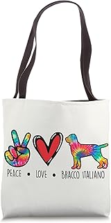 Bracco Italiano Mom Dad Tie Dye Dog Paw Lover Tote Bag