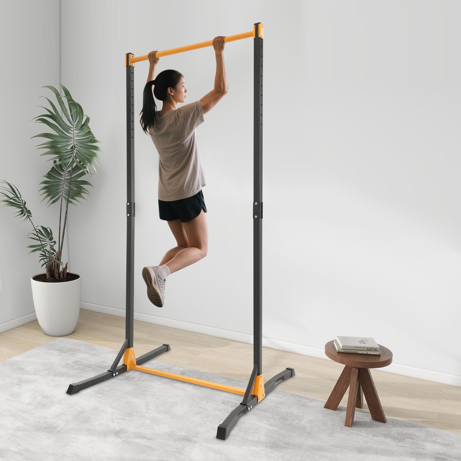 Barra per trazioni Power Tower Pull Up Bar regolabile multifunzione Home Gym Attrezzo per l'allenamento con anelli Pull-Up Station, strisce sospese, cinghie antiscivolo max 400 kg