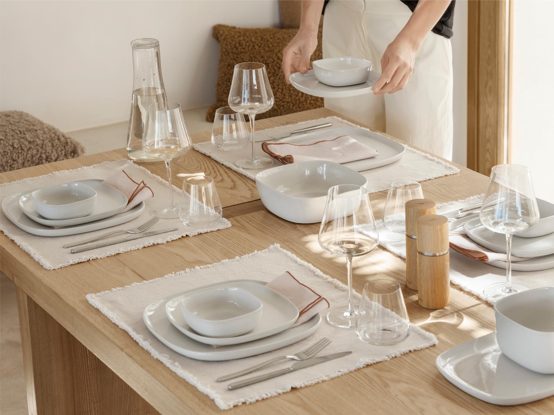 blomus Trinkgläser -BELO- | 4er Set Wassergläser 280 ml | Farbe Clear | Mundgeblasenes Glas | Moderne Trinkgläser für Wasser, Saft & Softdrinks | Klar & zeitlos