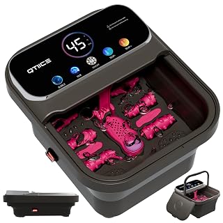 Zusammenklappbare Fußbad mit Digitaldisplay und Farbbildschirm, Temperaturregelung, Timer und 6 Massagerollen. Pediküre Fussbad mit Heizfunktion und Blubberfunktion zur Entspannung Ihrer Füße - Amazon product rated Grade B
