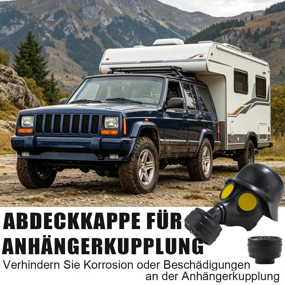 Cubierta de Bola de Remolque Antipolvo Impermeable Protector Bola para Coche Autocaravana Amarillo