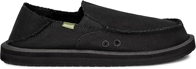 Sanuk Donny Mens Loafers - Slip On Shoes with Memory Foam Footbed | Mens shoes, slip on shoes for men, mens slip-on loafers, memory foam footbed, casual everyday wear