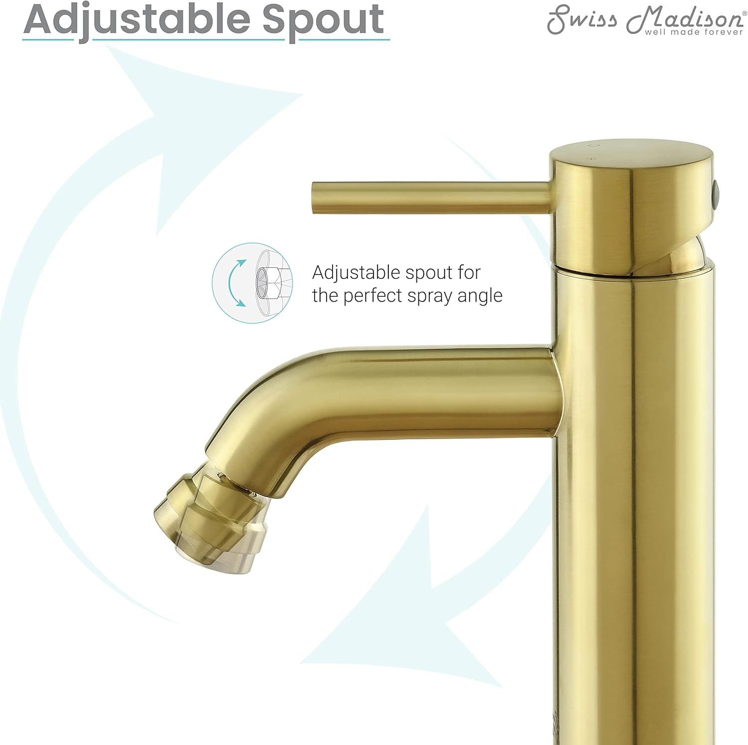 Swiss Madison Well Made Forever SM-DF81BG Ivy Bidet Faucet in Brushed Gold