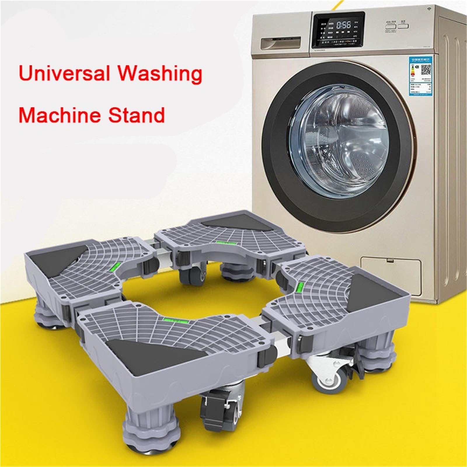 Supporto for Lavatrice Frigorifero Regolabile Base Rialzata Staffa Mobile for Rulli Ruota Bagno Accessori for La Cucina Elettrodomestico