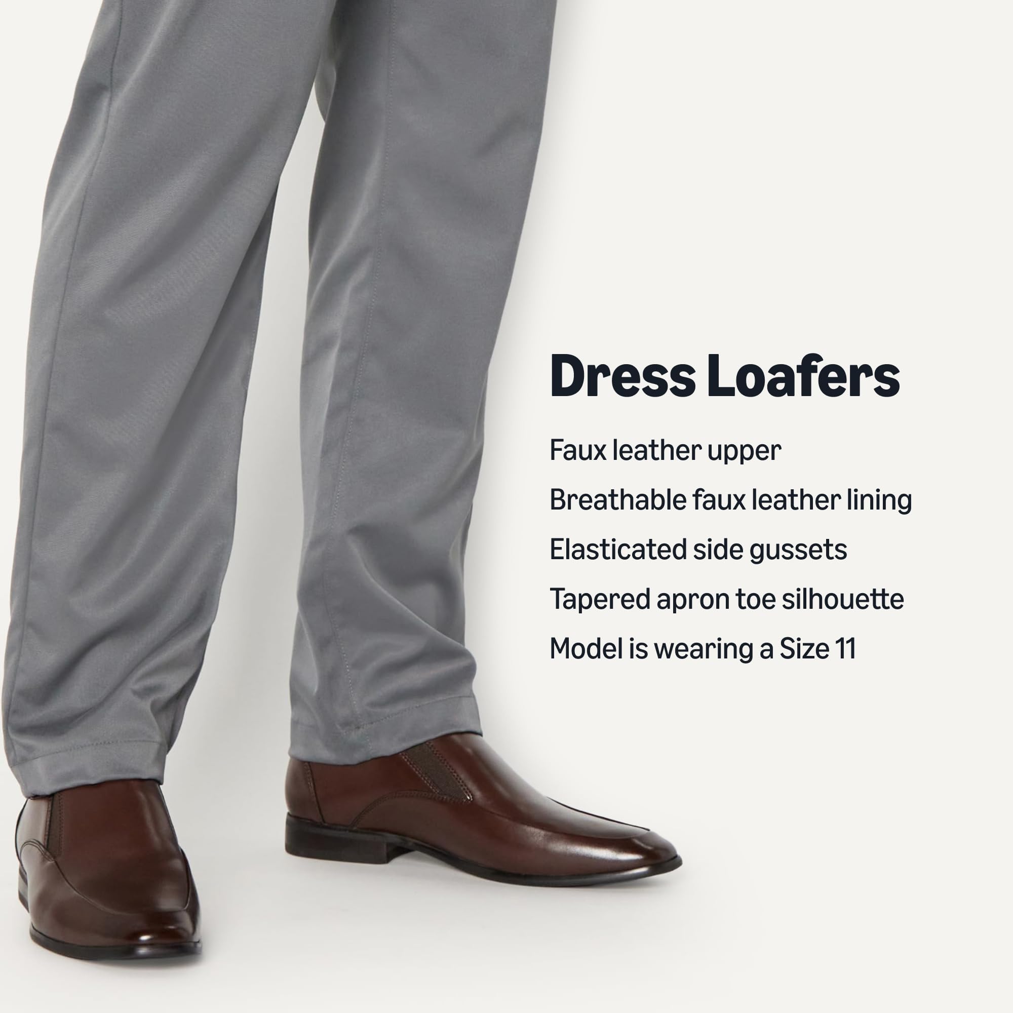 Amazon Essentials Mocasines con Puntera de Delantal Elástica Hombre