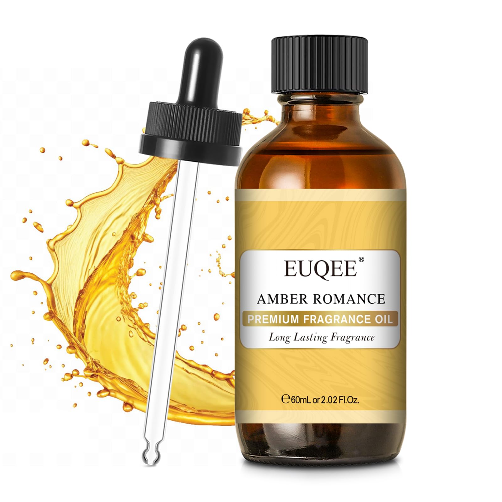 EUQEE Amber Romance Fragrance Oils, 2.02 Fl oz/ 60ml Essential Oils for Diffuser, Candle Making, DIY Soap with Glass Dropper