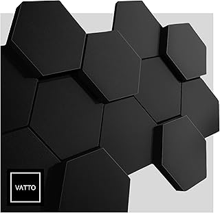 VATTO® AKUSTIKPANEELE schwarz 3D PANEL - SCHALLABSORBER WAND Sound Absorber - Akustikplatten - SCHALLSCHUTZ - Schalldämmung Akkustikpanellen AKUSTIK