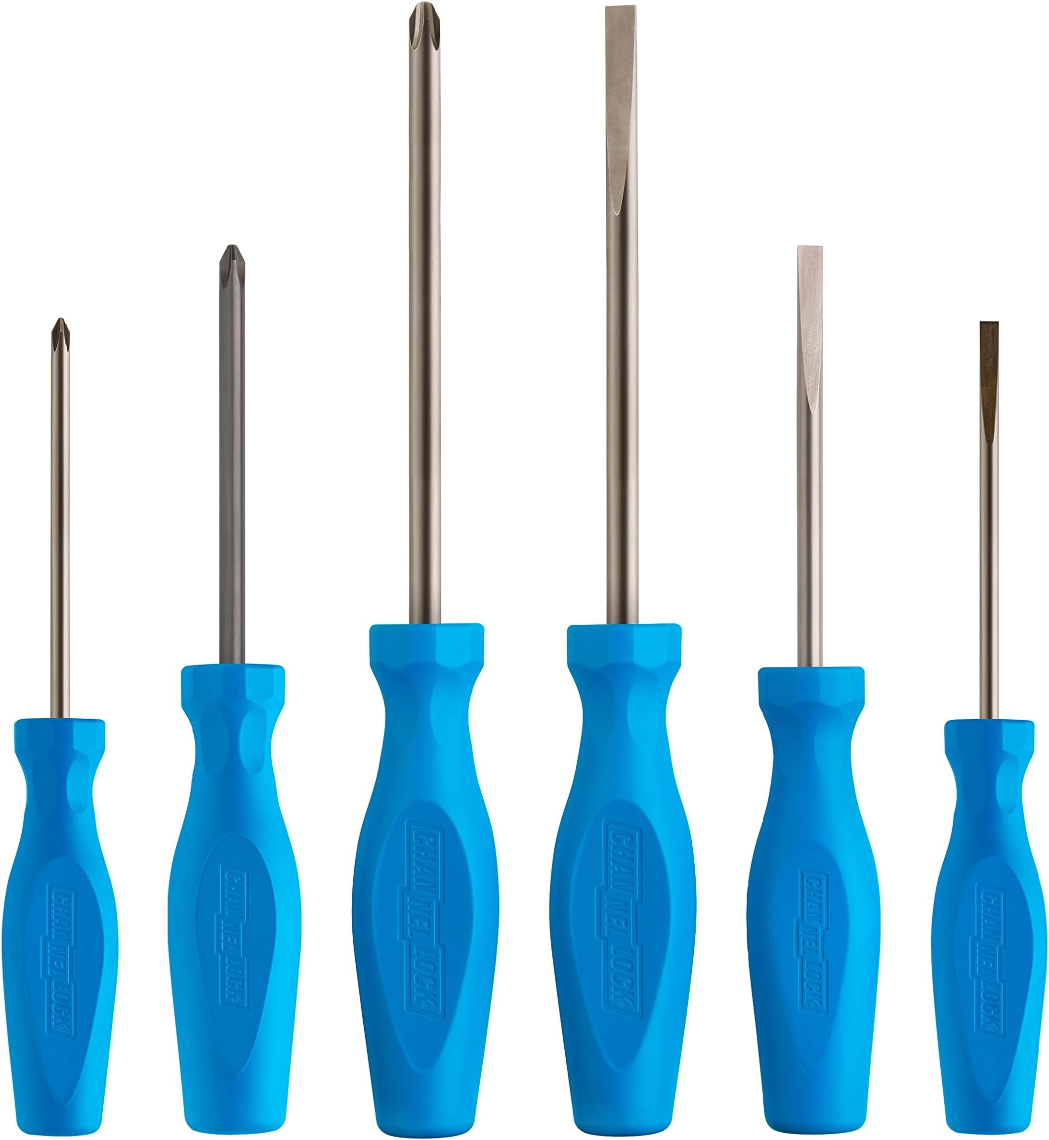 Channellock Screwdriver Set SD-6H - Magnetic Tip, Made in USA, Tri-Lobe Grip - 6 Piece