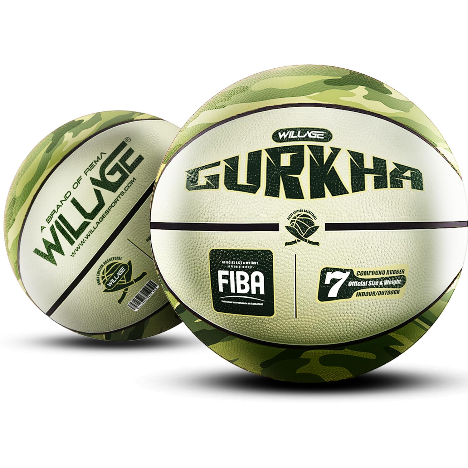 WILLAGE® Basketball | Basketball Size 7 | Professional Indoor/Outdoor Match Basketball | Gurkha (B0CBYRR4PX) Amazon Price History, Amazon Price Tracker