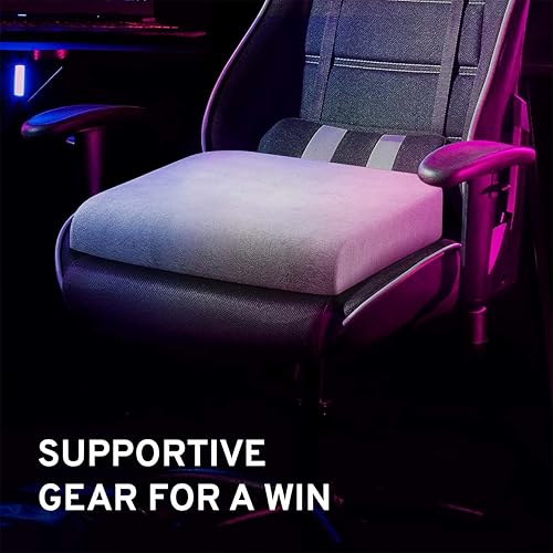 Miniatura 6 de Almohada para asiento extragrande para personas con sobrepeso ComfySure, con espuma viscoelástica, para silla de ruedas, oficina o coche, en gris