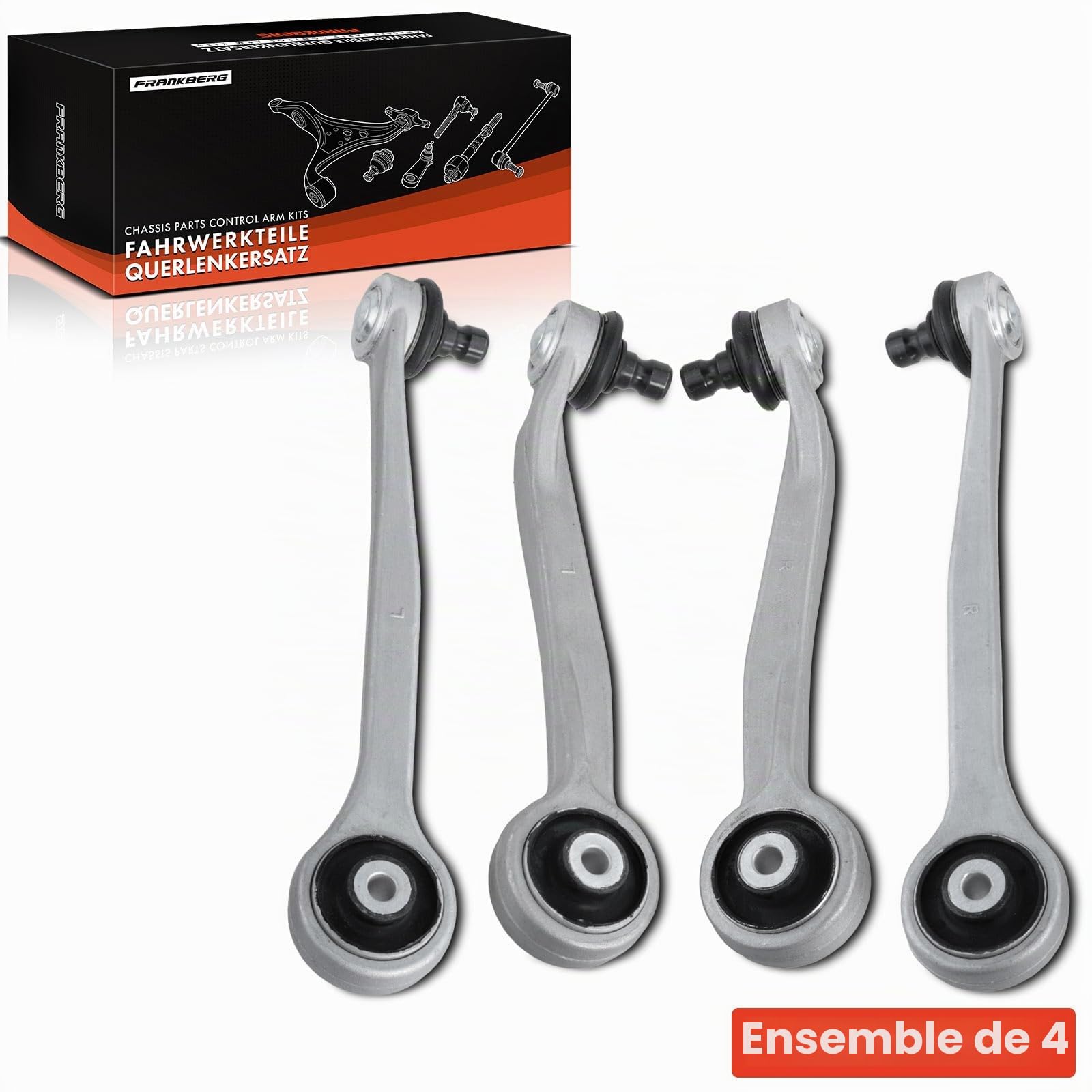 Frankberg 4 bras de suspension supérieurs avant | Compatible avec: A4 Avant 8K5, A5 Sportback 8TA, A5 8T3, A4 8K2, A5 Cabriolet 8F7