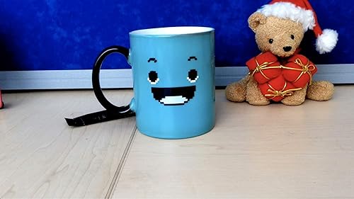 Vista 2 de Taza de café de desayuno InGwest Home 11 onzas. Taza que cambia de color. Taza de café que cambia de color con cerámica sensible al calor. Taza