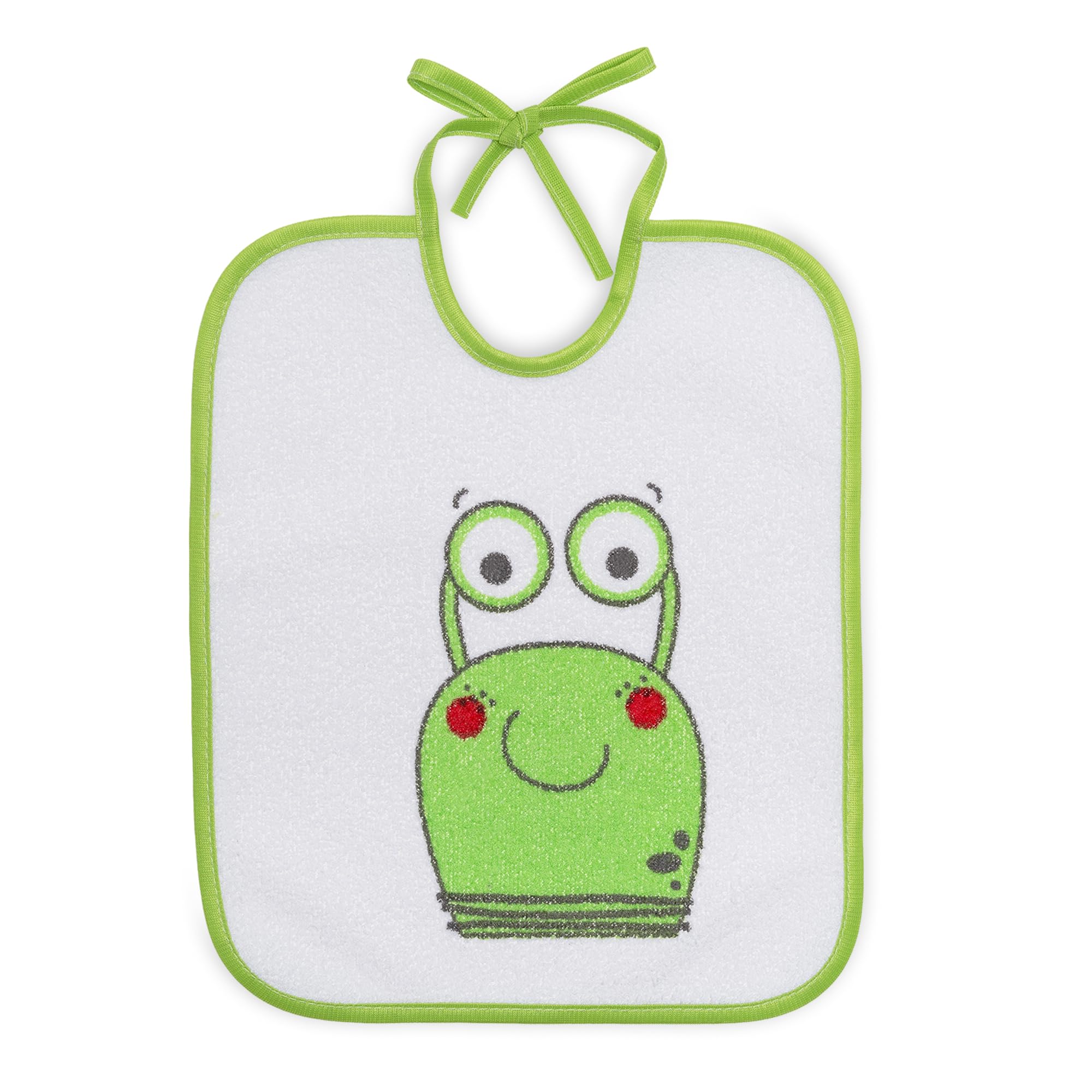 Bavaglini Impermeabili 73% Cotone 27% Poliestere Confezione da 7 23x27 cm per Bambini 6-18 Mesi