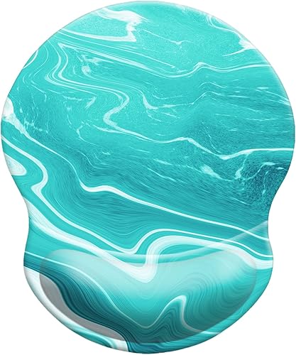 Alfombrilla de mouse de diseño ergonómico con reposamuñecas, bonita alfombrilla de mouse para muñeca con tela de licra, base de poliuretano