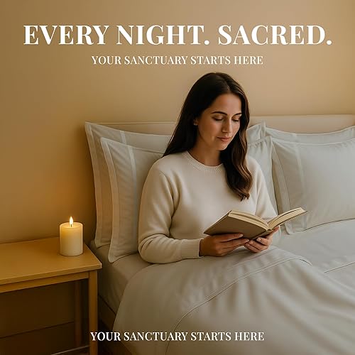 Miniatura 9 de Sacred Thread Juego de sábanas de bambú de 4 piezas, juego de ropa de cama y funda de almohada con bolsillos profundos, ropa de cama de hotel suave
