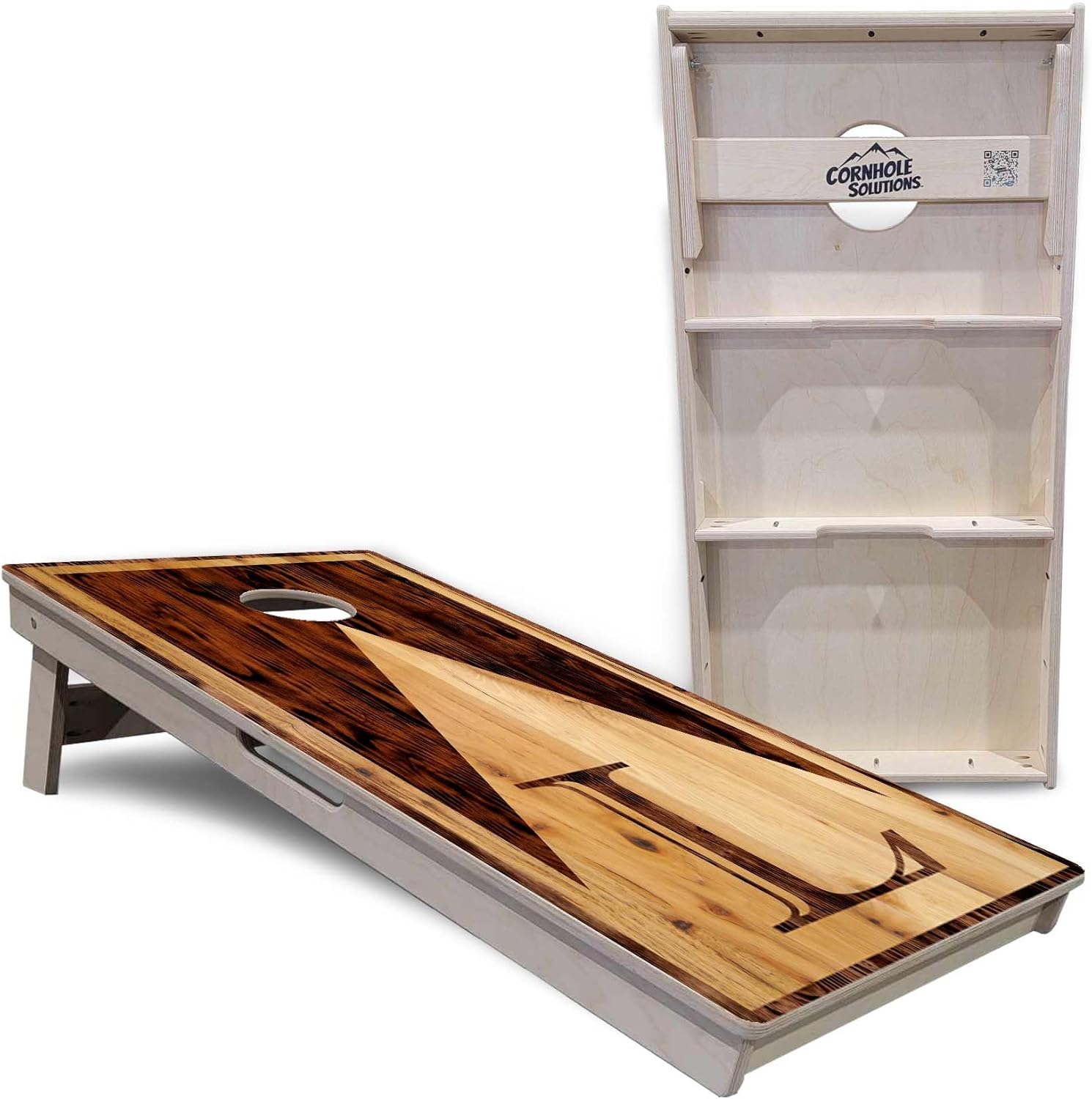 Cornhole Solutions Tournament Cornhole Boards - Regulation 2'x4' Set 3/4" Baltic Birch (Wood Letter Design)