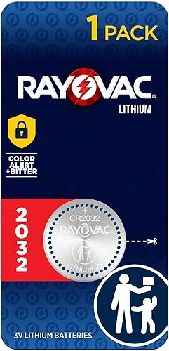 Rayovac Baterías de celda de moneda de litio tamaño 2032 3V, 1 paquete