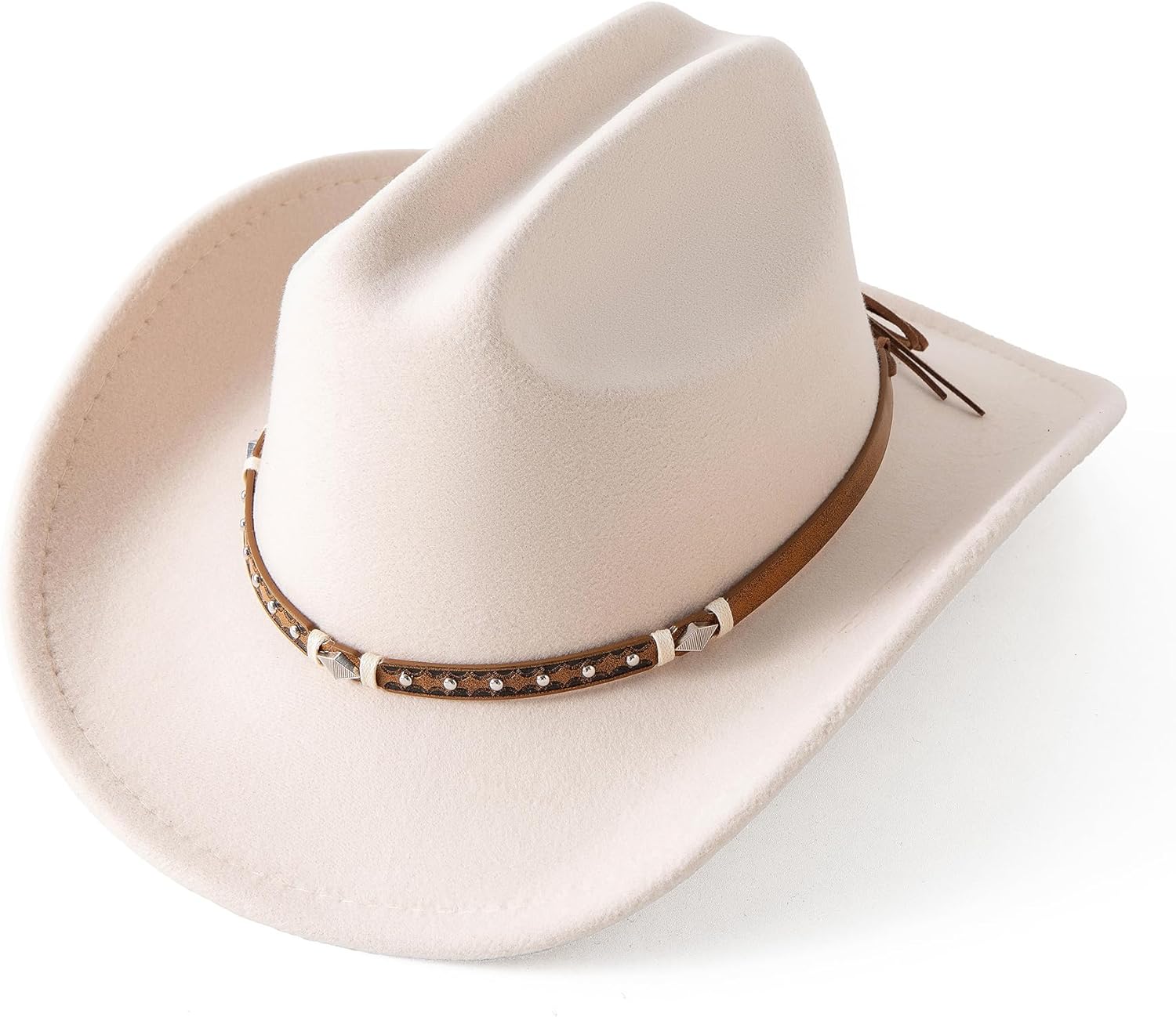 Jastore Kids Western Cowboy Hat for Kids Toddler Girls Boys Felt Fedora Cowgirl Cowboy Hat with Belt Buckle