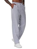 Men's Baggy Fleece Workout Sweatpants with Pockets Drawstring Lounge Athletic Running Pants