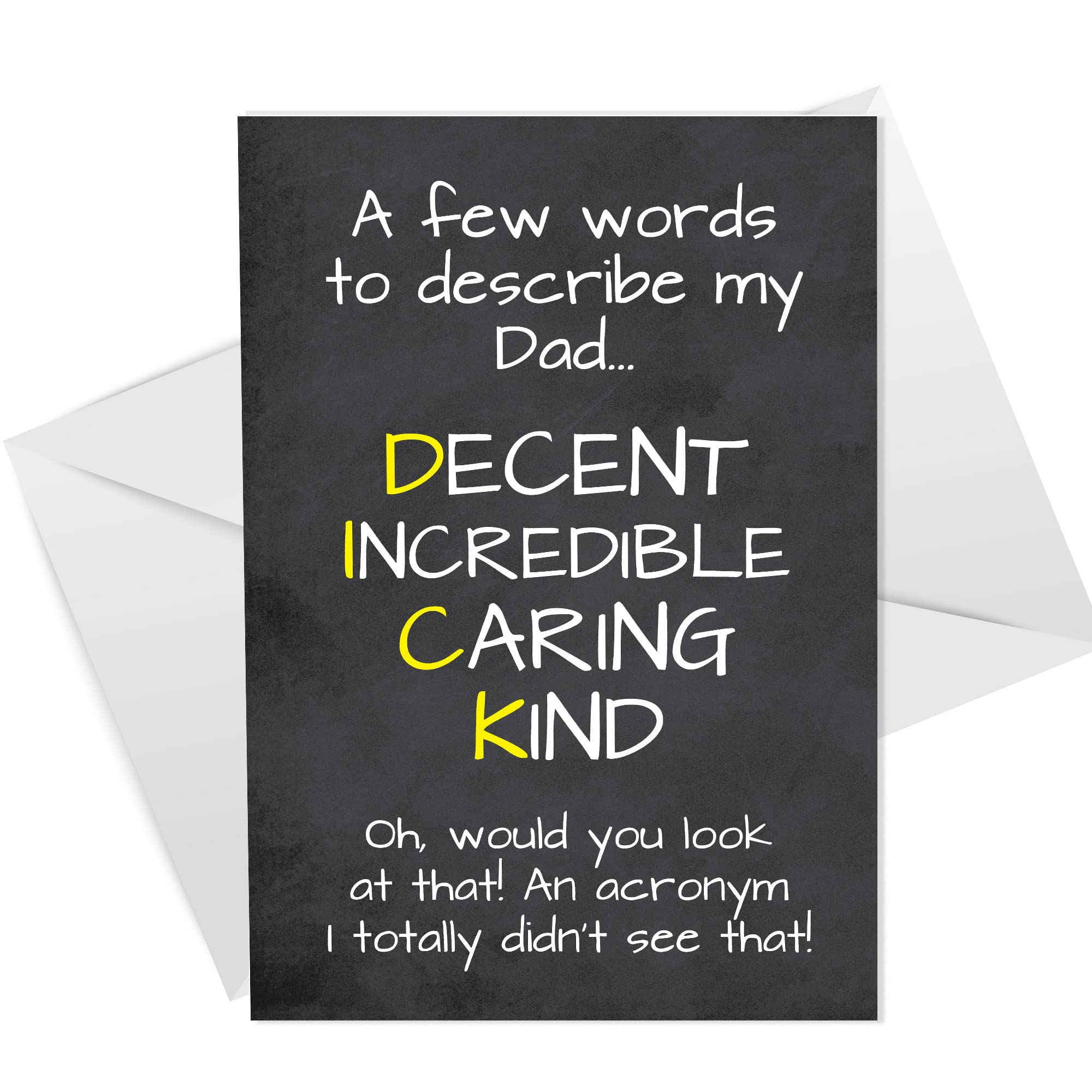 RED OCEAN Funny Birthday Card For Dad Rude Fathers Day Card Adult Humour Joke Card For Dad From Son Daughter