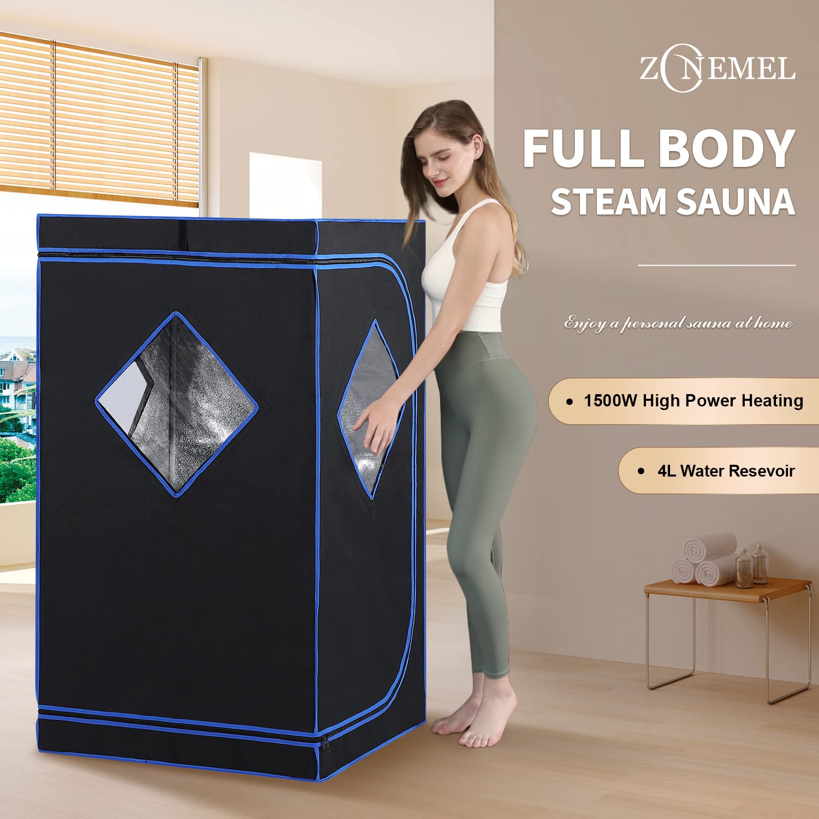 ZONEMEL Steam Sauna Kit - Home Relaxation -7