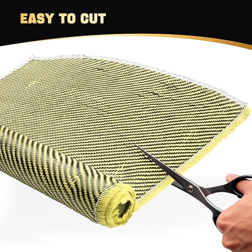 Miniatura 23 de BARTOO Rollo de tela de fibra de carbono de 4.9 pies x 12 pulgadas, 2 x 2 tejido de sarga de 3 k/7.76 oz, hoja de fibra de carbono de alta Azul