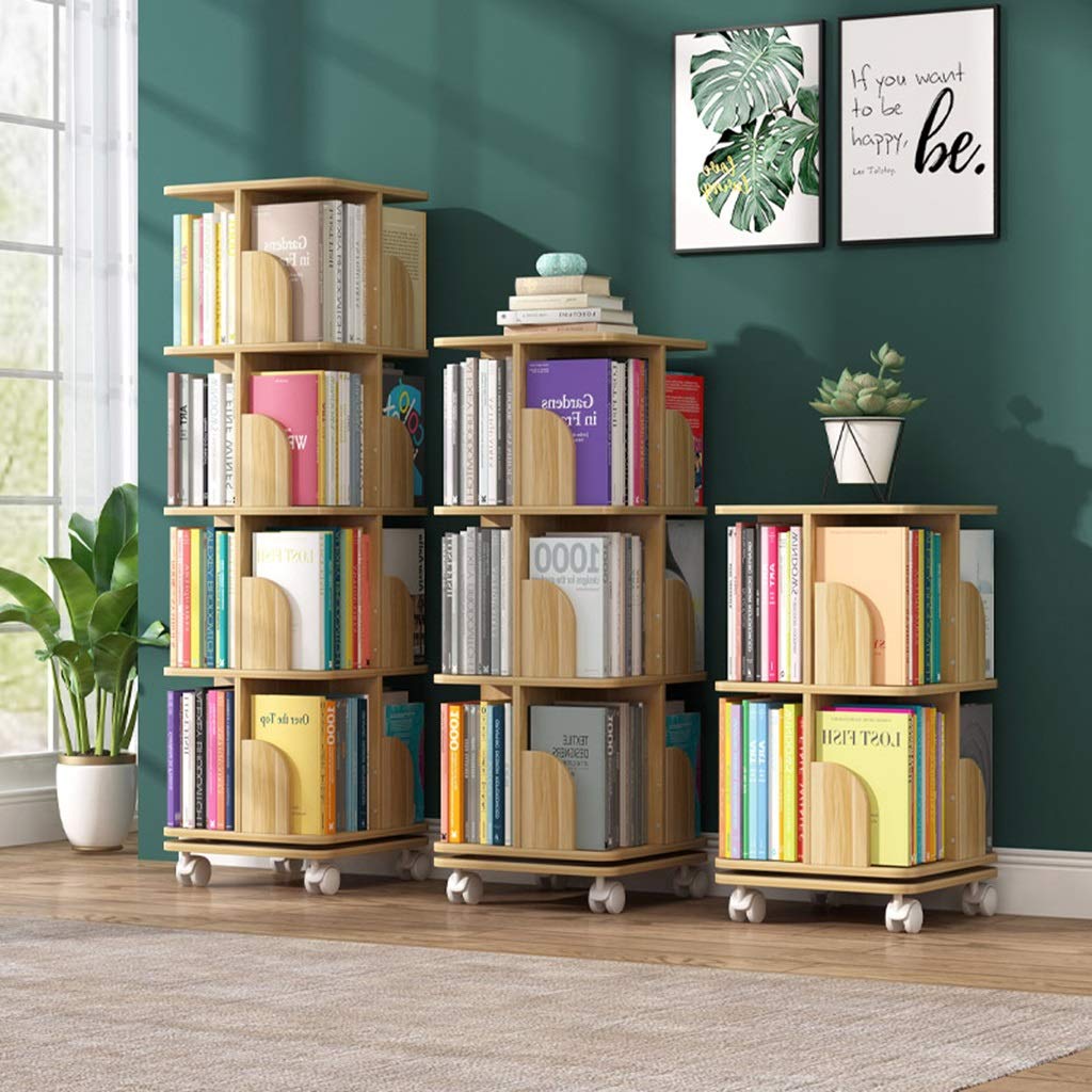 Estantería giratoria para libros ilustrados infantiles con rueda de pie de 360°, estantería simple para cultivar el interés de los niños