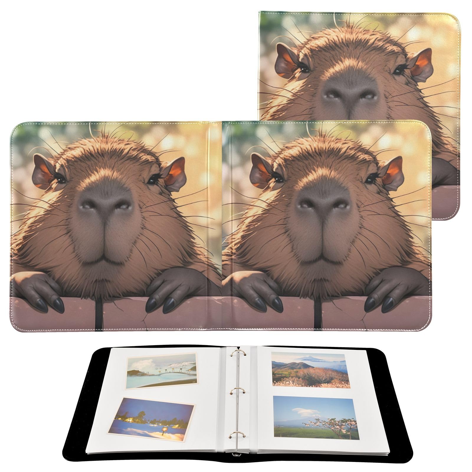 Album photo Capybara haut de gamme en similicuir durable à 20 feuilles