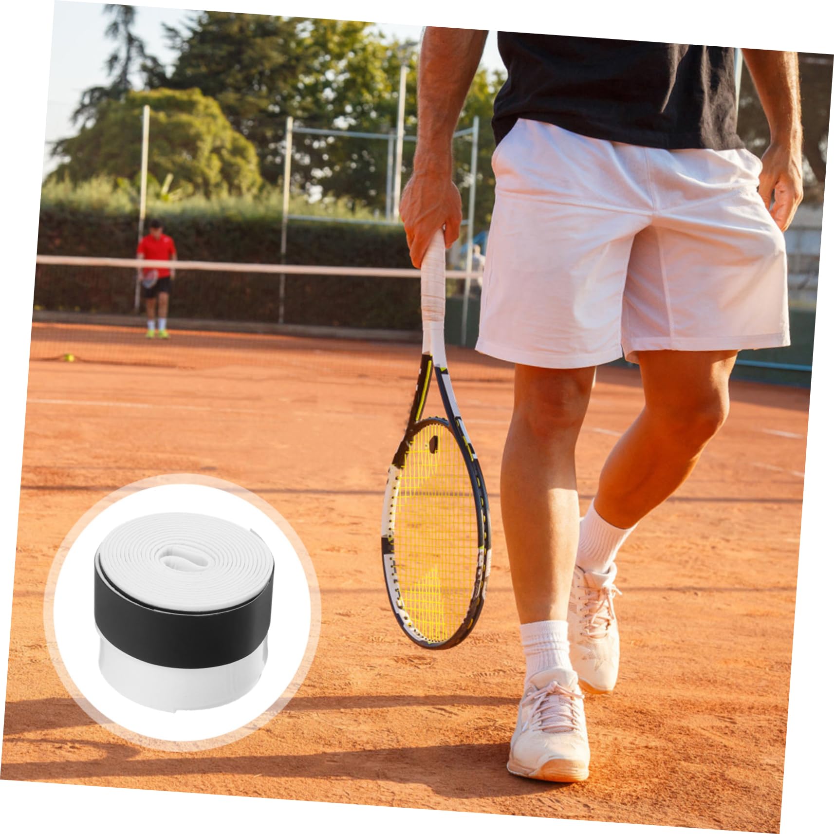 INOOMP 40pezzi Grip Antiscivolo per Racchette Overgrip Super Assorbente Pu Bianco per Tennis Badminton e Squash per Giocatori Che Sudano Facilmente