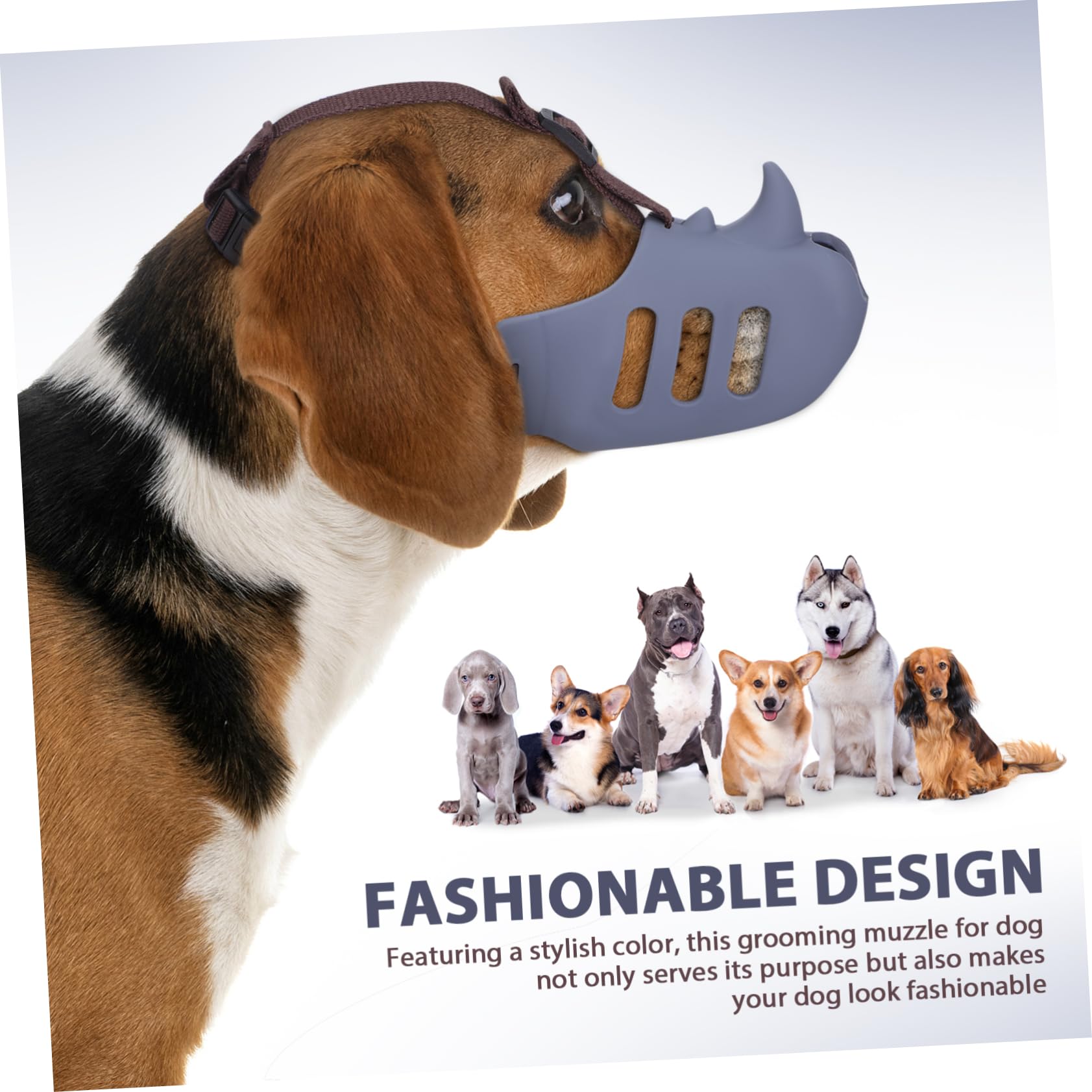 SUPVOX Lot de 3 Muselières Souples pour Chiens en Silicone, Confortables et Ajustables, Anti-aboiements et Anti-mordillage, pour Petits et Moyens Chiens