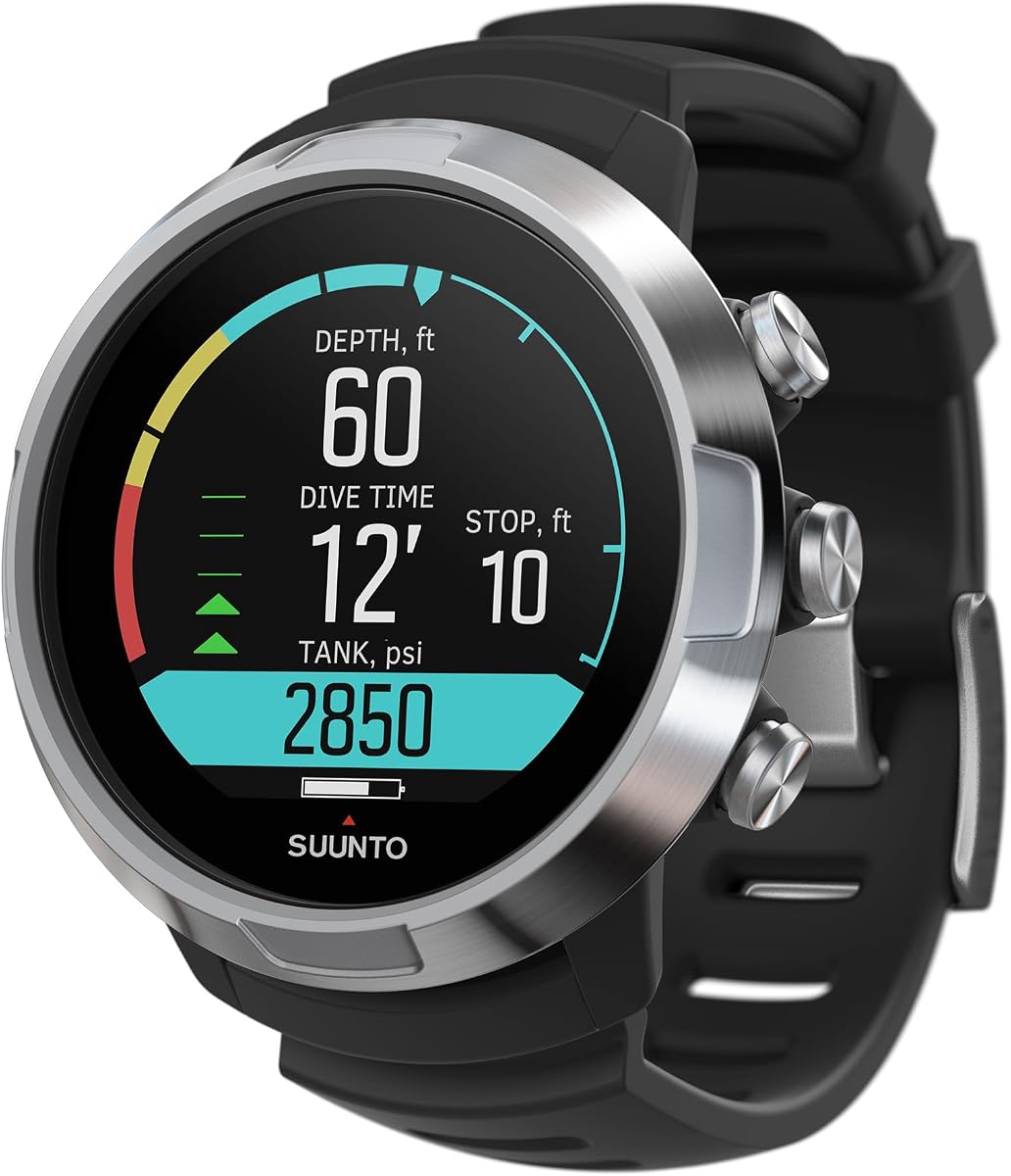 Ordenador de buceo de muñeca Suunto D5 con cable USB negro