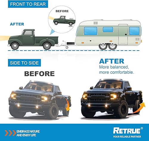 Miniatura 3 de RETRUE Kit de suspensión de bolsas de aire traseras para Toyota Tundra 2007-2021, remolque de camiones, capacidad de nivelación de carga de 5000