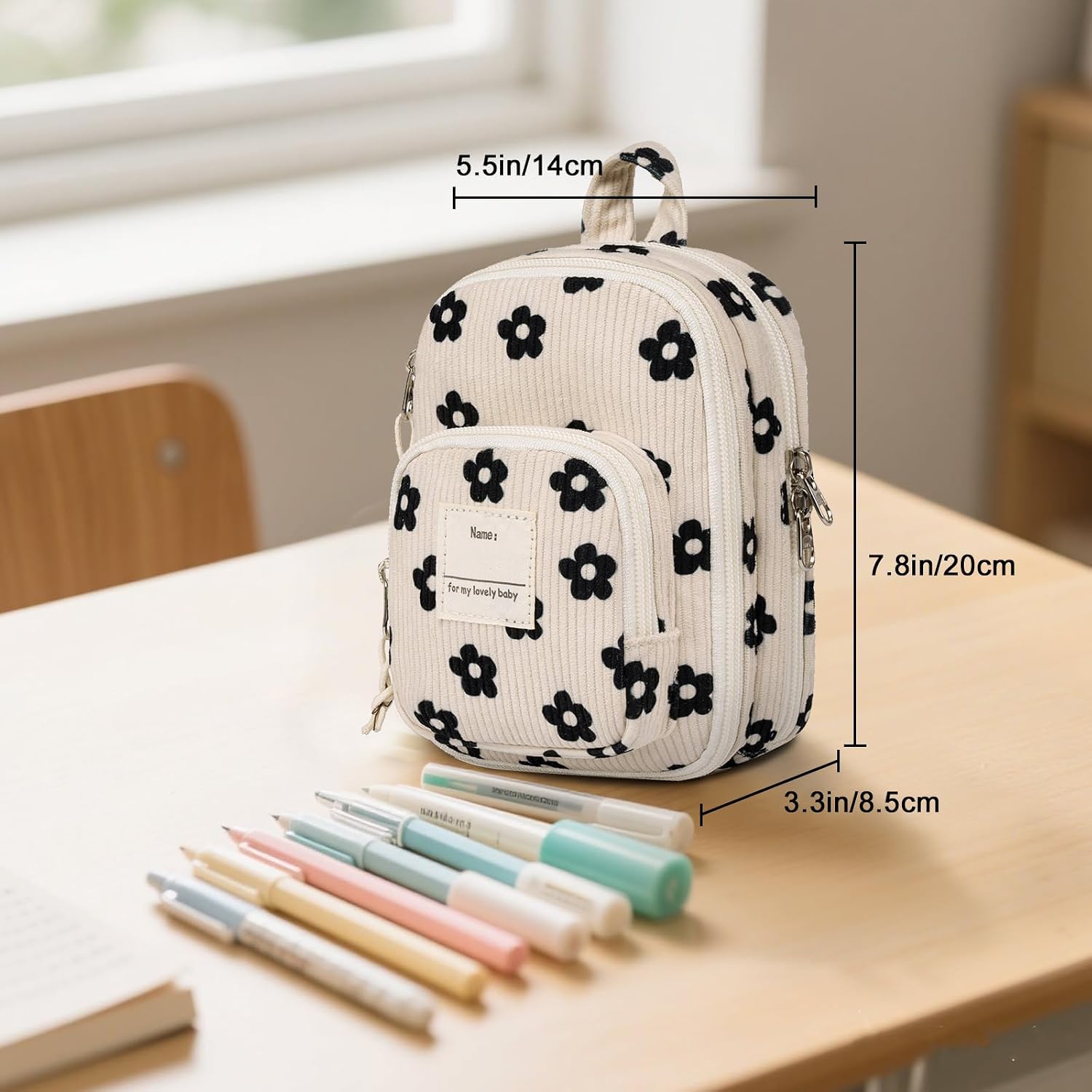 LEDAOU Pencil Case Cute Zipper Pencil Pouch Large Capacity Pencil Bag Organizer School Supplies for Girls Boys Kids