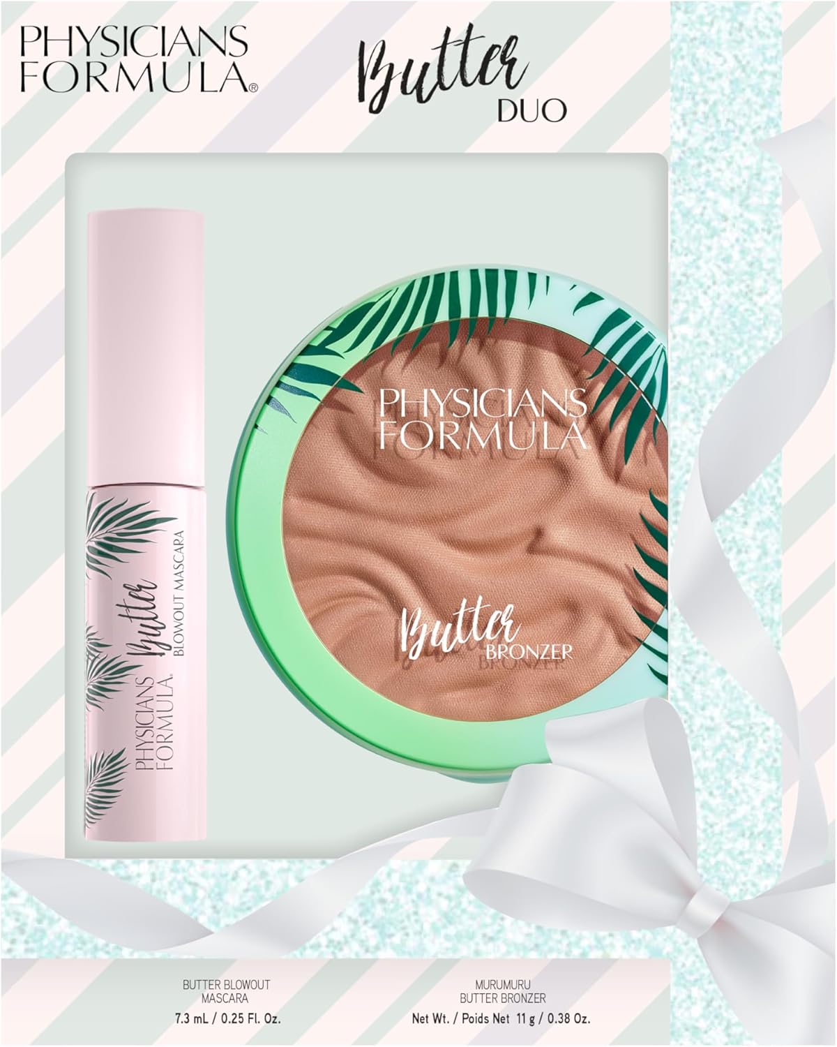Physicians Formula Butter Duo Set, Make-up Set met Bronzing Powder en Volume and Length Black Mascara, Verrijkte Formules met Amazonian Butters voor een Stralende, Zijdezachte Huid en Gevoede Wimpers