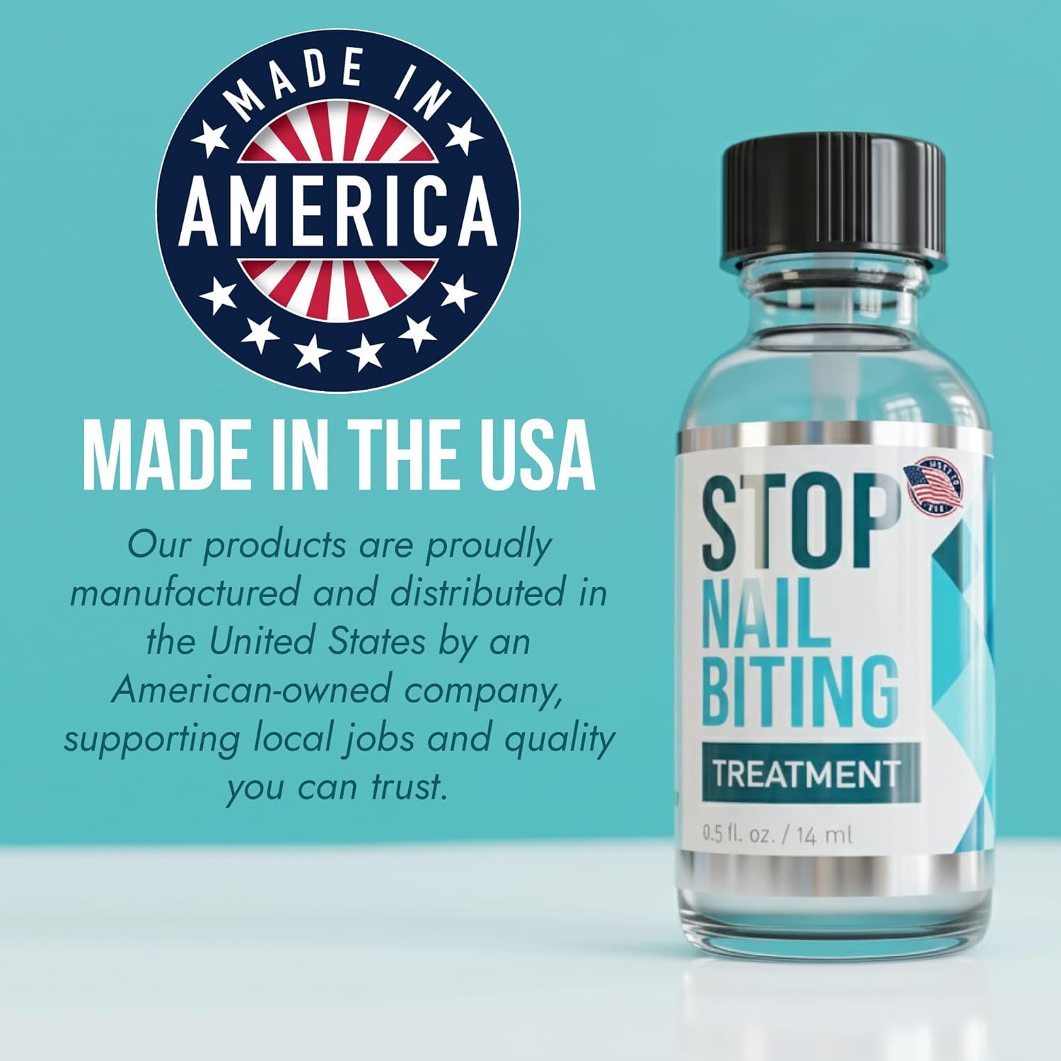 Stop Nail Biting Treatment - Clear, Bitter-Tasting Nail Polish To Stop Nail-Biting - Easy To Apply and Safe For Children - Nail Strengthener Solution - Nail Care for Healthy Nail Growth (3x0.5 fl oz)
