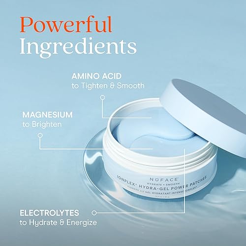 Miniatura 3 de NuFACE IonPlex Hydra-Gel Power - Parches para debajo de los ojos, máscara de gel para ojos hinchados y ojeras, parches de arrugas refrescantes