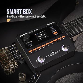 SONICAKE QME-20 Smart Box - Multi Effects Pedal for Guitar with 130+ Effects, NAM/IR Support, Looper, Built-in Tuner/Metronome, Portable Effects Processor with USB Audio Interface, Stereo Output