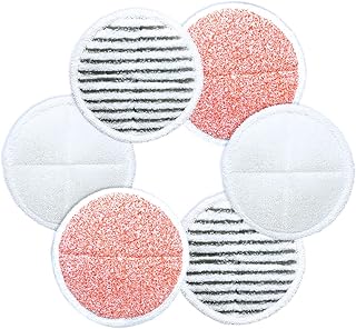 Amazinpure 6 Pack Spinwave 2124 2039A 2307 23157 20391 20399 Replacement Mop Pads Compatible with Bissell Mop 2039 20395 2315A [OEM Part# 1611297 1611298]