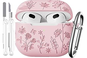 Silicone AirPods 3rd Generation Case - Floral Engraved for Protection and Style