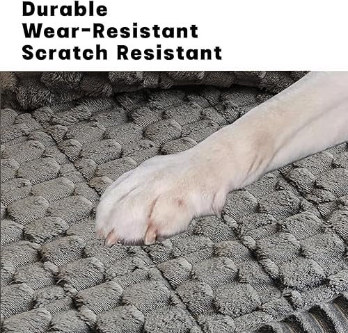 Non-Slip Dog Bed Mat for Car, Fuzzy Backseat Pet Mat, Travel Pet-Friendly Seat Cover for Cars, Compatible with Backseat Extenders and Seat Protectors 24.8x54 inch(Dark Dim Grey,24.8x54 inches)