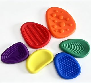 Medilax 6 Pcs Mini Textured Sensory Palm Stone, Pocket Size Tactile Relaxation Aid for Stress & Tension Relief, Portable Daily Calming Accessories