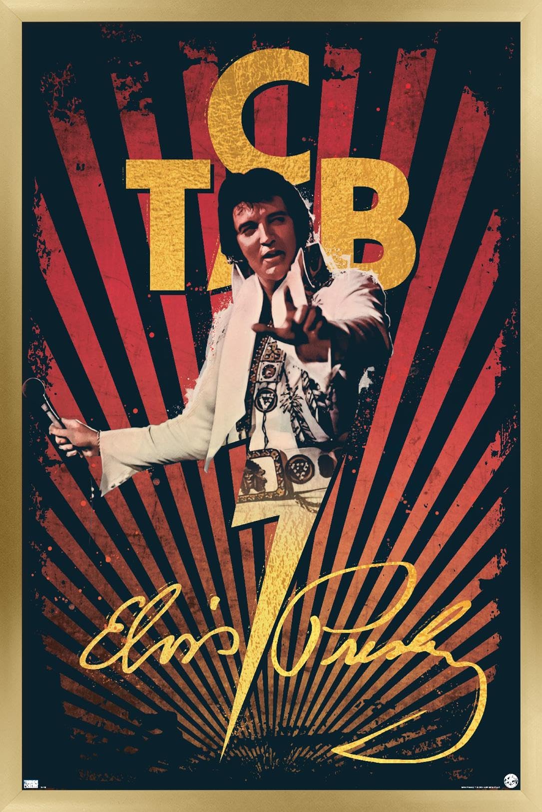 Amazon.com: Trends International Elvis Presley - T.C.B. Wall
